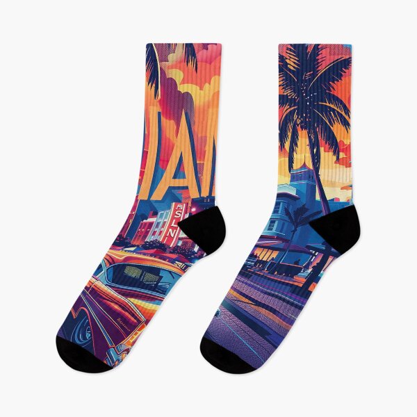 Item preview, Miami Travel Illustration designed and sold by nomiraclehere.