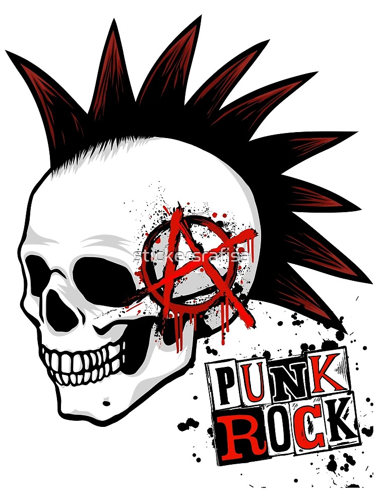 Thumbnail 3 of 3, Scarf, PUNK ROCK designed and sold by stickersrafisa.