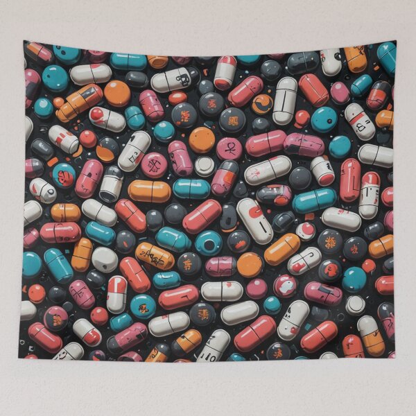 Item preview, Mixed Pills Graffiti, Street Art, Drugs, Japan designed and sold by Burn-Ego.