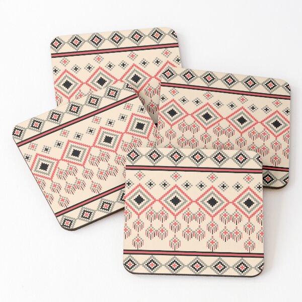 Item preview, Pattern pixel art seamless ethnic geometric design for fabric designed and sold by Nonnipa.