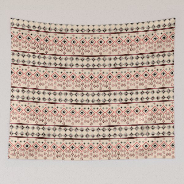 Item preview, Pattern pixel art seamless ethnic geometric design for fabric designed and sold by Nonnipa.