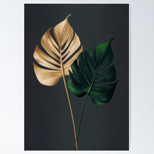 Item preview, Hoja De Monstera Dorada Estética designed and sold by BlessLifePrints.