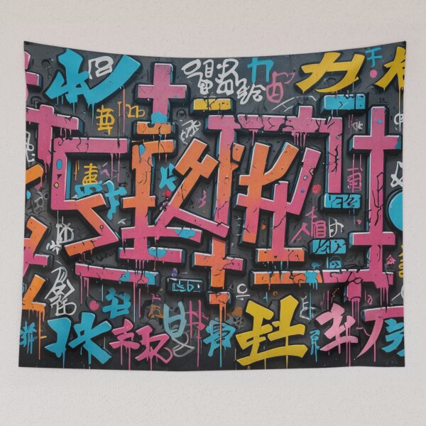 Item preview, Abstract Kanji Graffiti, Street Art Pattern, Japan designed and sold by Burn-Ego.
