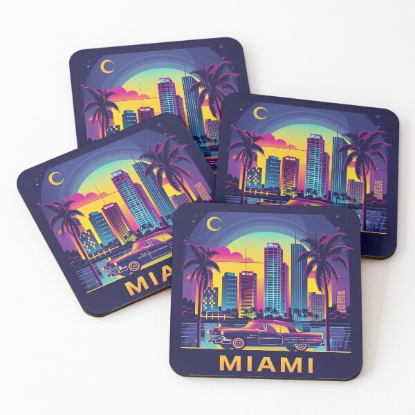 Item preview, Miami Travel Illustration designed and sold by nomiraclehere.