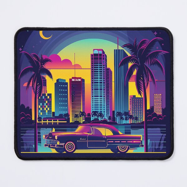 Item preview, Miami Travel Illustration designed and sold by nomiraclehere.