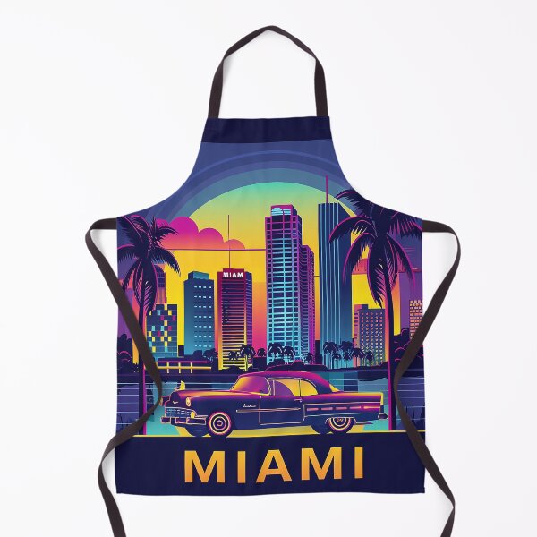 Item preview, Miami Travel Illustration designed and sold by nomiraclehere.