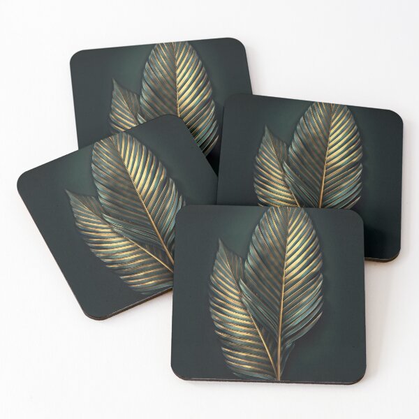 Item preview, Monstera Leaf - Gold & Green Teal Aesthetic  designed and sold by BlessLifePrints.