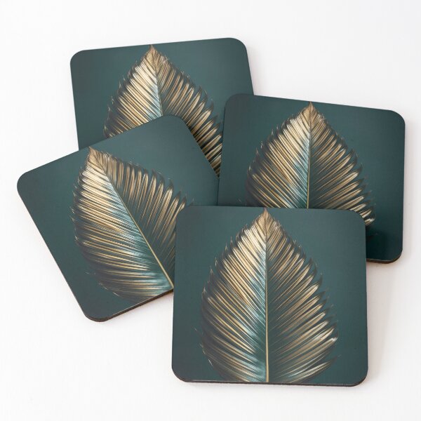 Item preview, Monstera Leaf - Gold & Green Teal Aesthetic  designed and sold by BlessLifePrints.