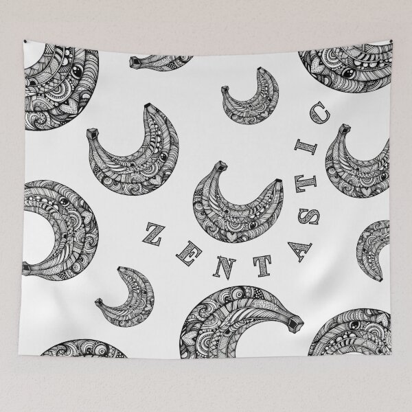 Artikelvorschau, Künstlerisches Zentangle-Bananenmuster - Bananen-Zentangle-Stil entworfen und verkauft von Funny-Banana.