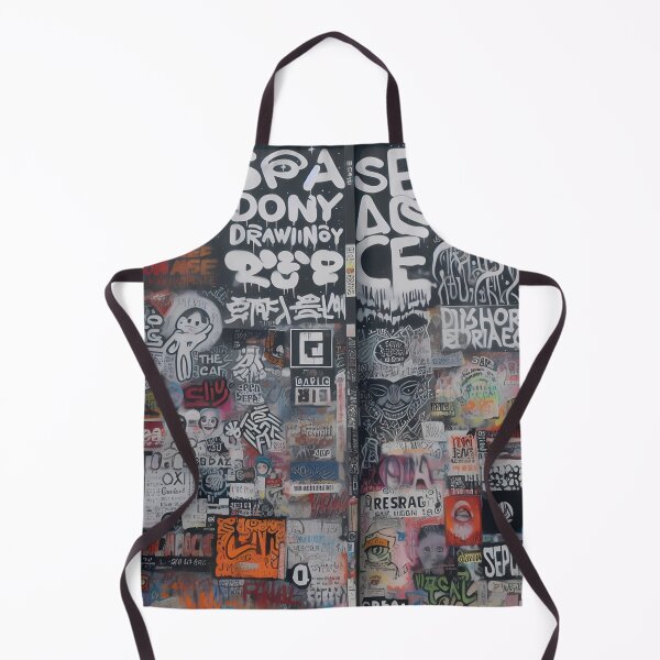 Item preview, a vibrant collage of graffiti and stickers on a wall designed and sold by aminz4.