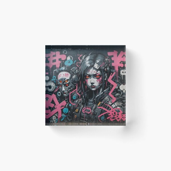 Item preview, Cyberpunk Girl Graffiti, Street Art, Japanese Underground designed and sold by Burn-Ego.