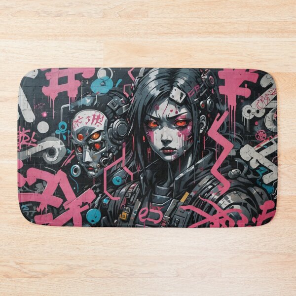 Item preview, Cyberpunk Girl Graffiti, Street Art, Japanese Underground designed and sold by Burn-Ego.