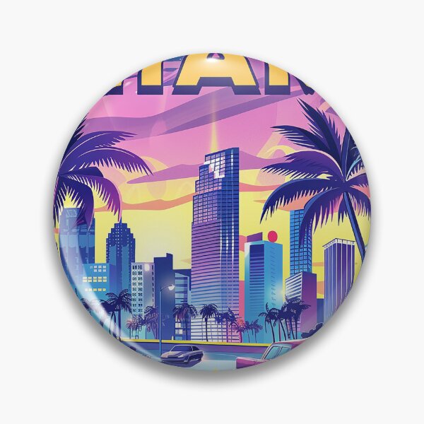 Item preview, Miami Travel Illustration designed and sold by nomiraclehere.