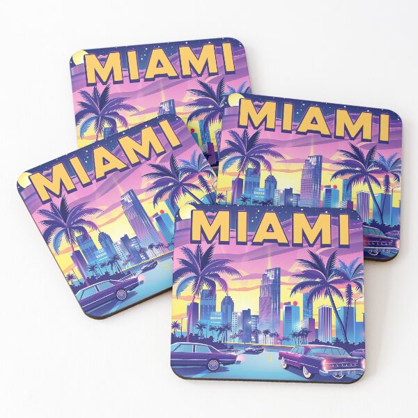 Item preview, Miami Travel Illustration designed and sold by nomiraclehere.