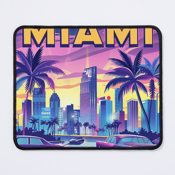 Item preview, Miami Travel Illustration designed and sold by nomiraclehere.