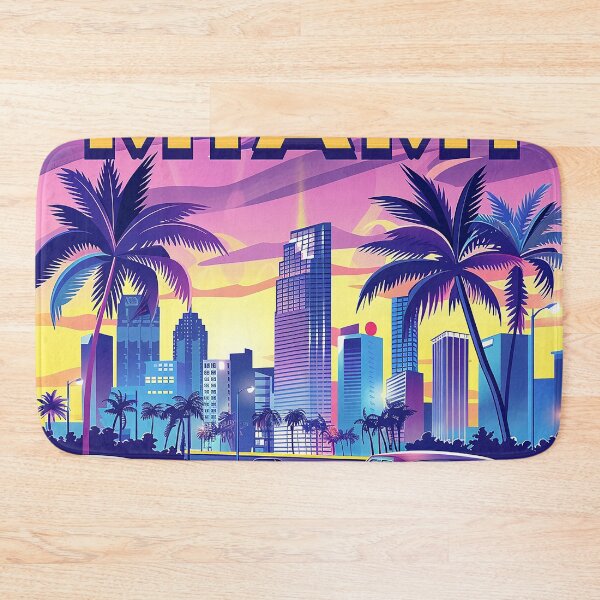 Item preview, Miami Travel Illustration designed and sold by nomiraclehere.
