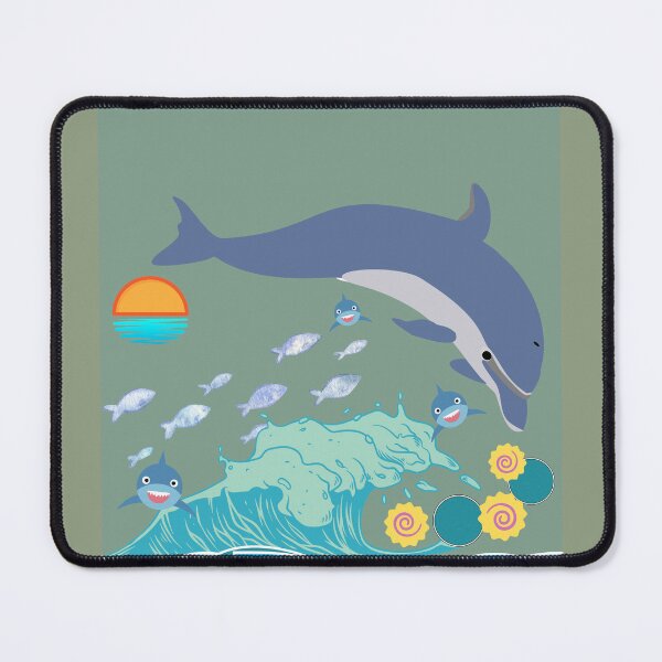 Item preview, Zishiwood Brand Magic Graphic Dolphin, big fish small fish, interesting mutations, Cute Loveable Dolphin, Miami dolphins fan, Dolphin lover, Marine Life. Zishiwood.Underwater Treasures designed and sold by Zishiwood.