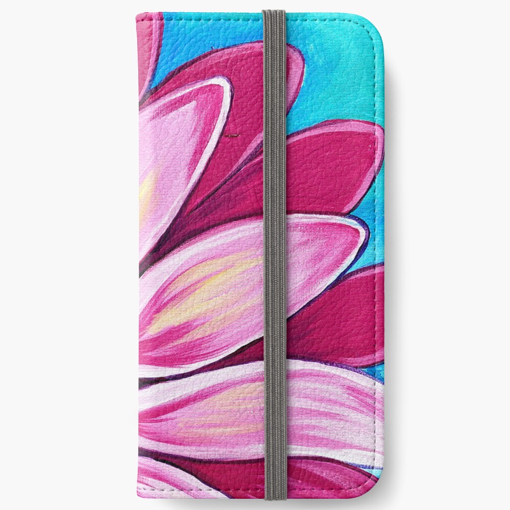 Pink Flower iPhone Wallet