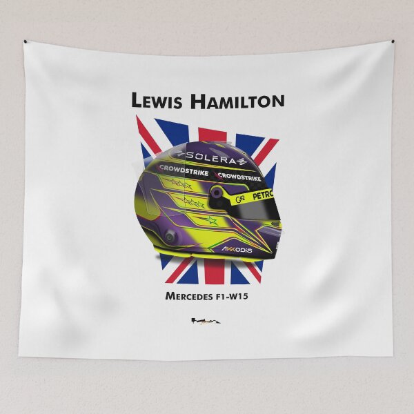 Item preview, Lewis Hamilton 2024 - Helmet flag champion designed and sold by JageOwen.