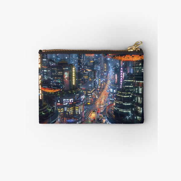 Item preview, Futuristic Cityscape with Floating Holographic Billboards and Neon-Lit Streets designed and sold by ManeeStore.