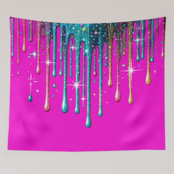 Item preview, Dripping Glitter - Vibrant Neon Drip Art designed and sold by SportyAndArtful.