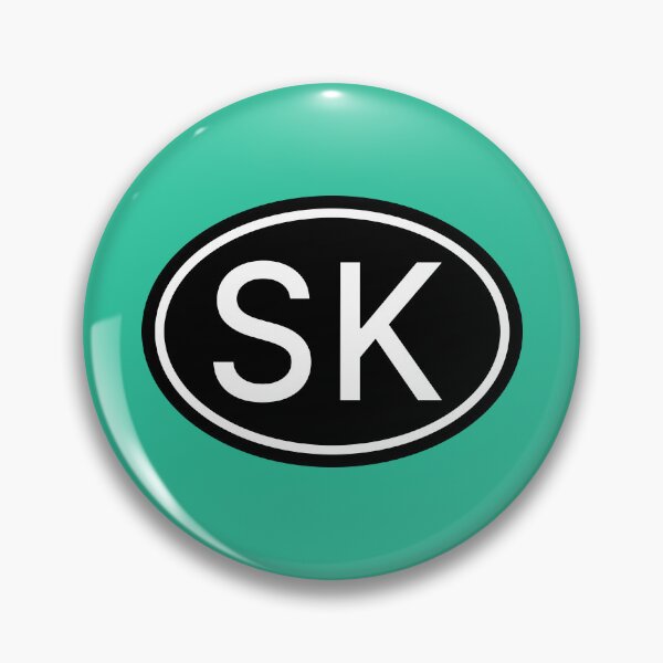 Item preview, SK Initials Monogram Oval White Letters designed and sold by Jeallan Designs.