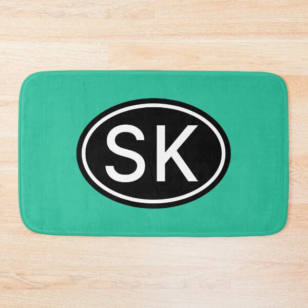 Item preview, SK Initials Monogram Oval White Letters designed and sold by Jeallan Designs.