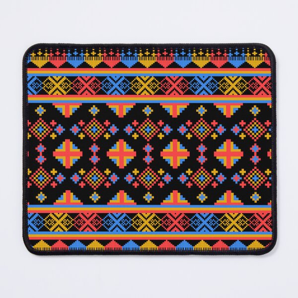 Item preview, Pattern pixel art seamless ethnic geometric for fabric designed and sold by Nonnipa.