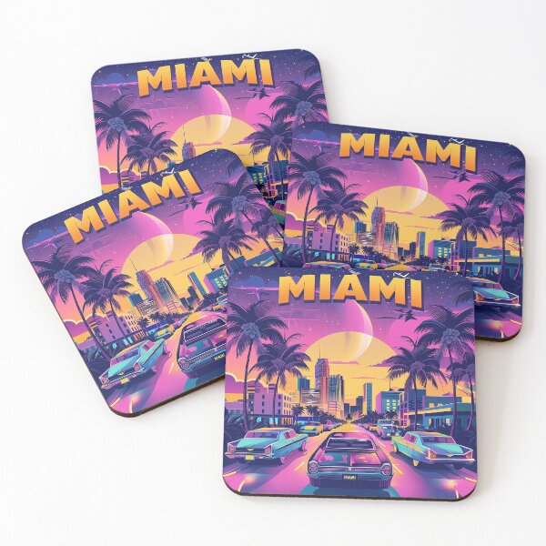 Item preview, Miami Travel Illustration designed and sold by nomiraclehere.