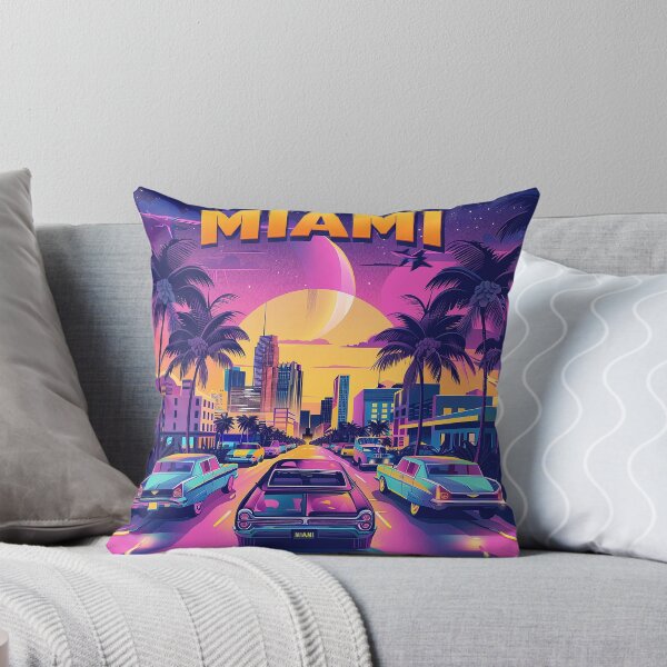 Item preview, Miami Travel Illustration designed and sold by nomiraclehere.