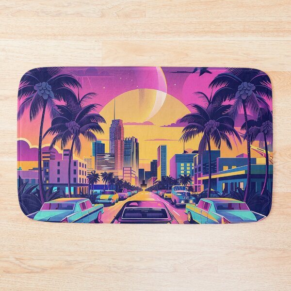 Item preview, Miami Travel Illustration designed and sold by nomiraclehere.