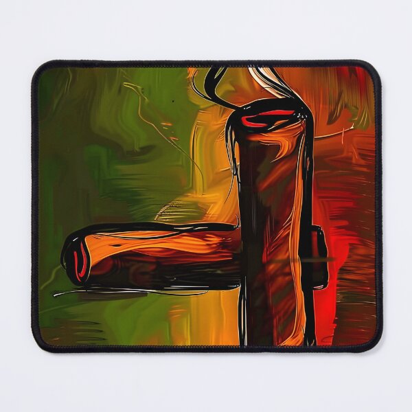 Item preview, Burning Cigar Emitting Smoke Against Vibrant Background - AI-Generated Art designed and sold by OlfactoART Studio.