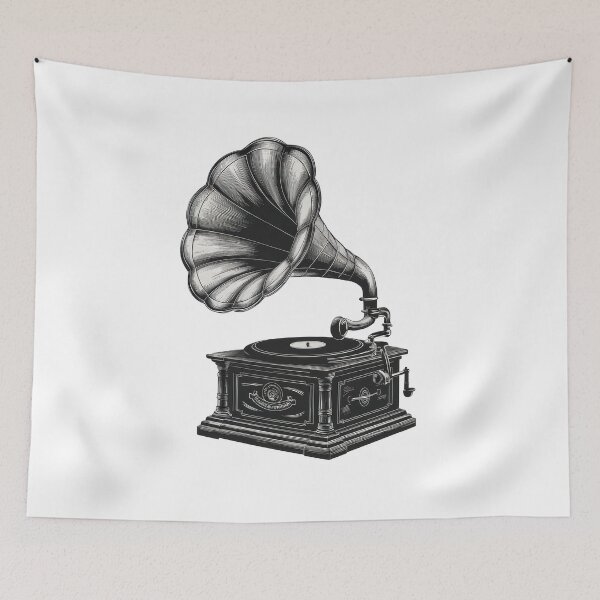 Item preview, Vintage Gramophone  designed and sold by Angry Swan Designs.