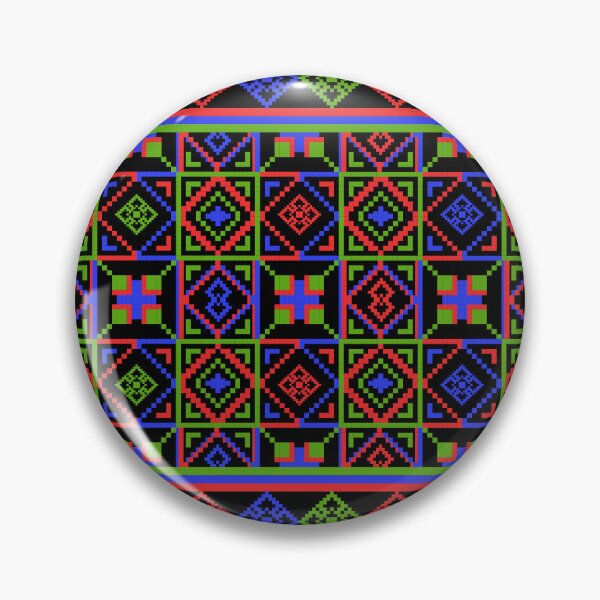 Item preview, Pattern pixel art seamless ethnic geometric design for fabric designed and sold by Nonnipa.