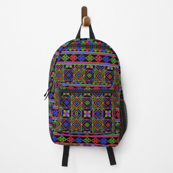 Item preview, Pattern pixel art seamless ethnic geometric design for fabric designed and sold by Nonnipa.