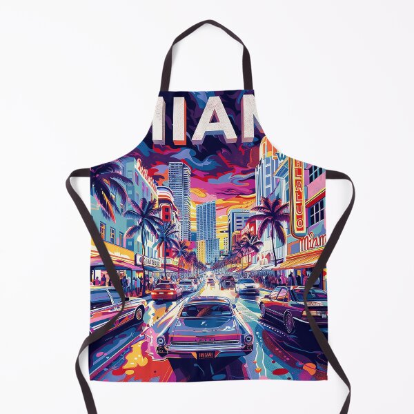 Item preview, Miami Travel Illustration designed and sold by nomiraclehere.