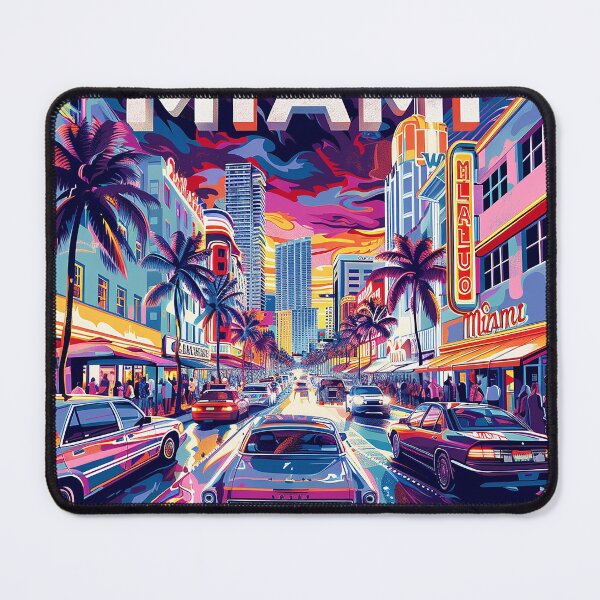 Item preview, Miami Travel Illustration designed and sold by nomiraclehere.