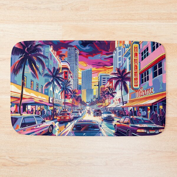 Item preview, Miami Travel Illustration designed and sold by nomiraclehere.