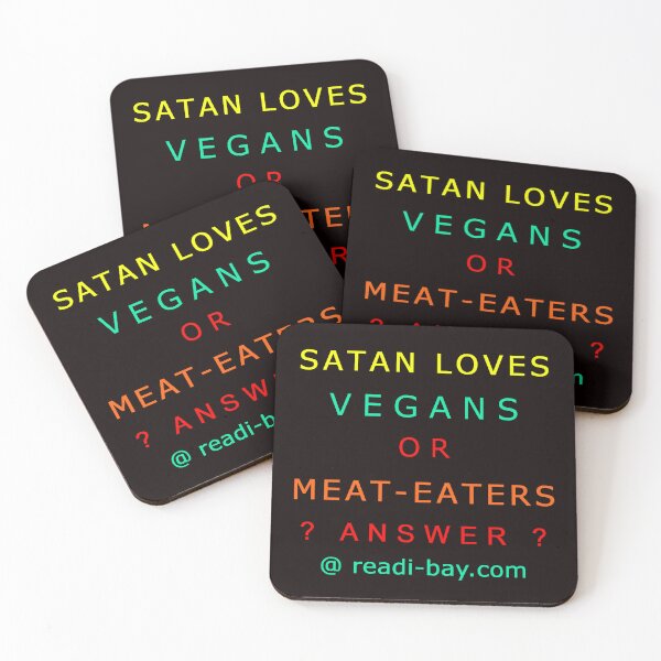 Item preview, SATAN Loves Vegans Or Meat-Eaters designed and sold by alien almanac.