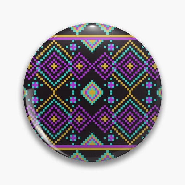 Item preview, Pattern pixel art seamless ethnic geometric design for fabric designed and sold by Nonnipa.