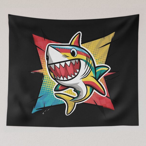 Item preview, Colorful Playful Marine Adventure Shark  designed and sold by elynne9.