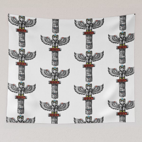 Item preview, Tribal Ink: Tattoo-Style Indian Totem Pole Art designed and sold by Ignorant-Artist.