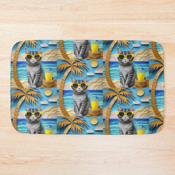 Item preview, Paper Happy  Cat on the beach  designed and sold by m-litomirskaya.