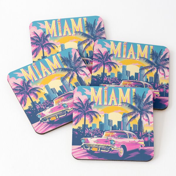 Item preview, Miami Travel Illustration designed and sold by nomiraclehere.