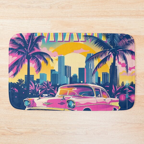 Item preview, Miami Travel Illustration designed and sold by nomiraclehere.