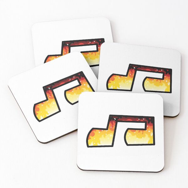Item preview, Fire Music Note (Black Border) designed and sold by Carsondood.