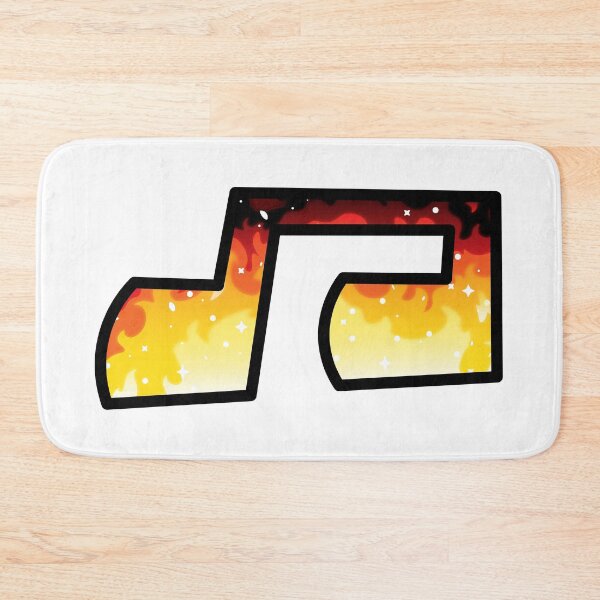 Item preview, Fire Music Note (Black Border) designed and sold by Carsondood.