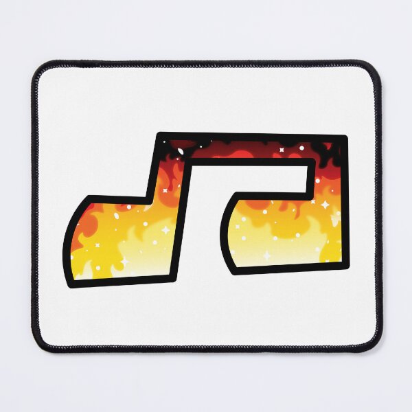 Item preview, Fire Music Note (Black Border) designed and sold by Carsondood.