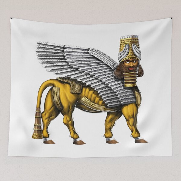 Item preview, Lamassu Sumerian Winged Bull designed and sold by underheaven.