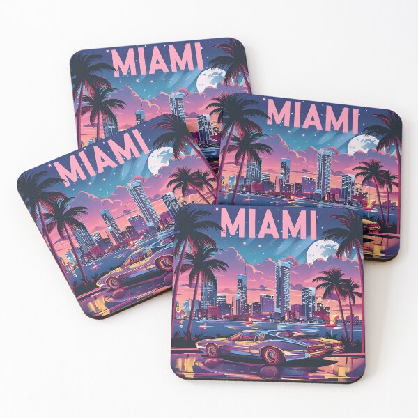 Item preview, Miami Travel Illustration designed and sold by nomiraclehere.